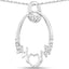 Colgante de Corazón de Diamante Blanco Genuino de 0.14 Quilates en Plata Esterlina