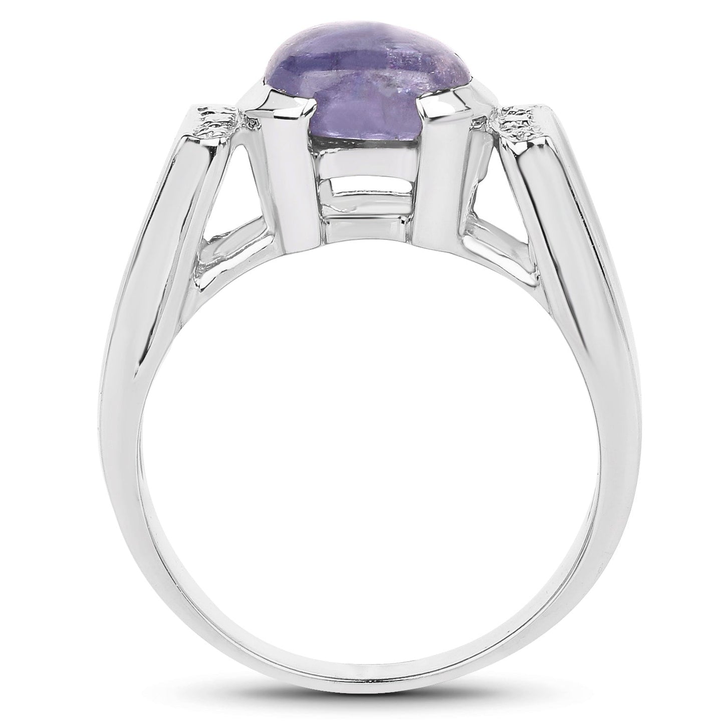 Anillo de Compromiso de Plata Esterlina con Tanzanita Natural de 2.80 Quilates