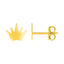 Pendientes de Post Crown de Oro Amarillo de 14k
