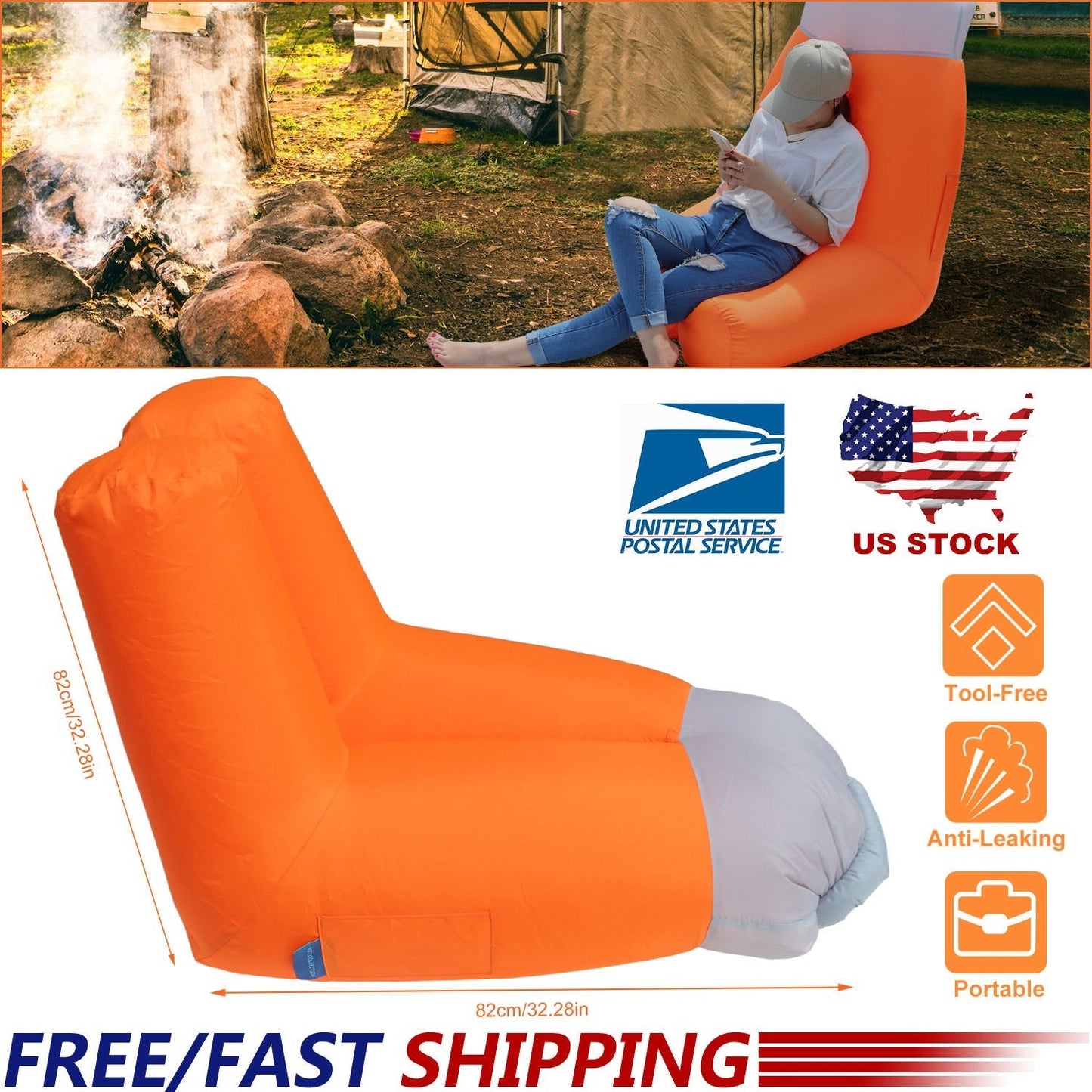 Gbruno Fauteuil Gonflable Canapé - Imperméable et Portable