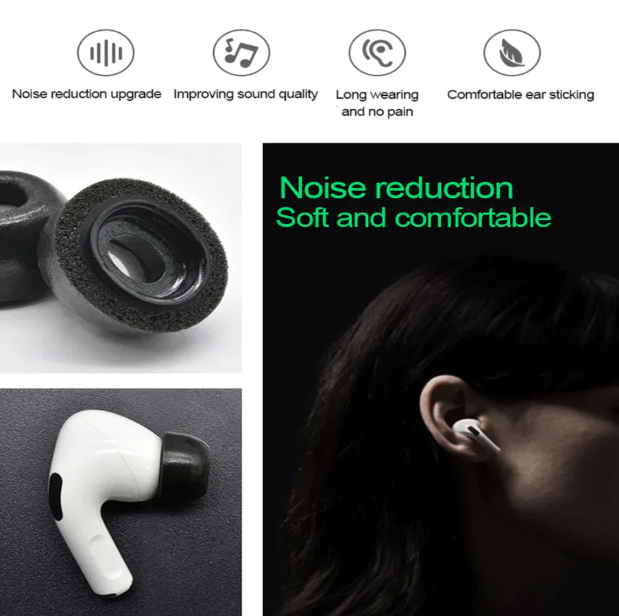 Embouts en mousse à mémoire de forme premium pour Apple AirPods Pro - 3 paires