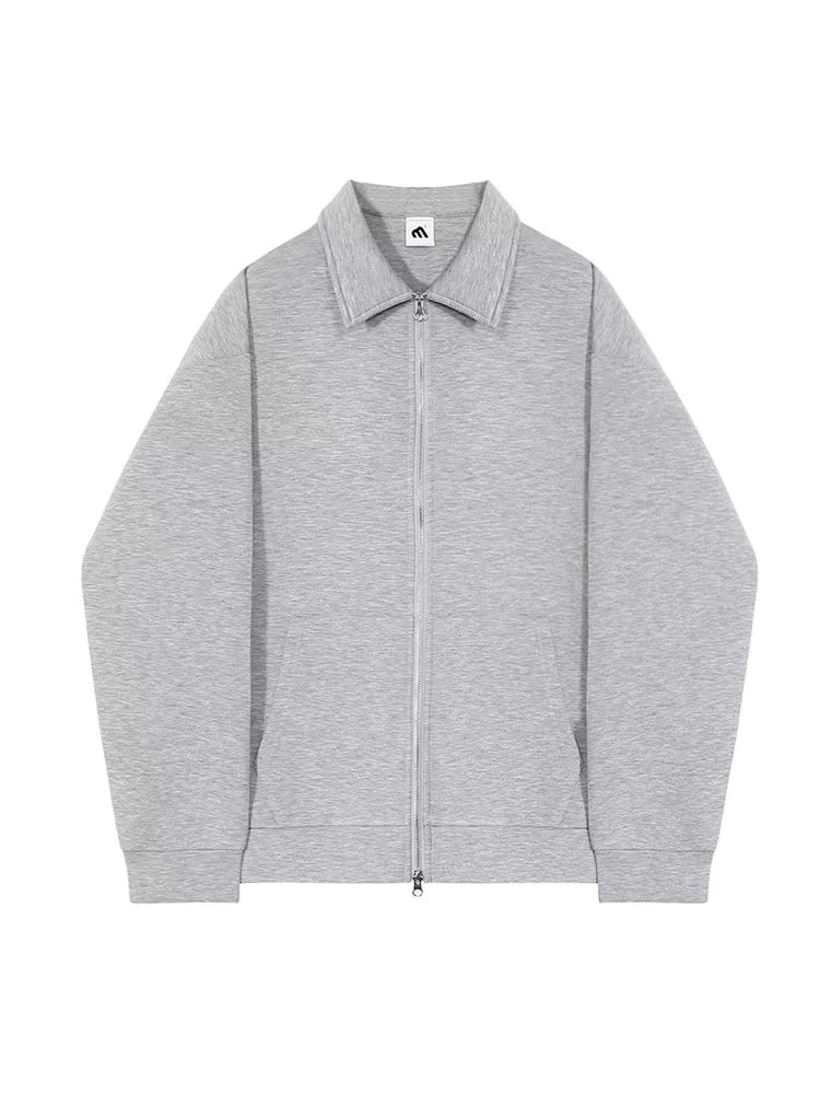 Flip Collar Zipper Coat - Classic Men's Cardigan