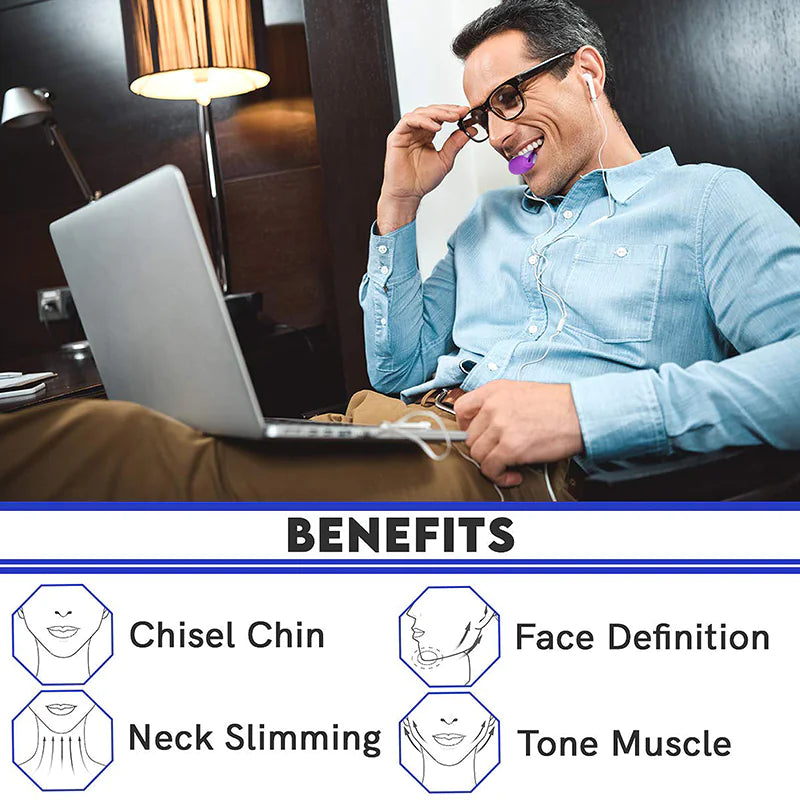Ensemble d'exercices pour la mâchoire en 3 pièces pour le tonus facial