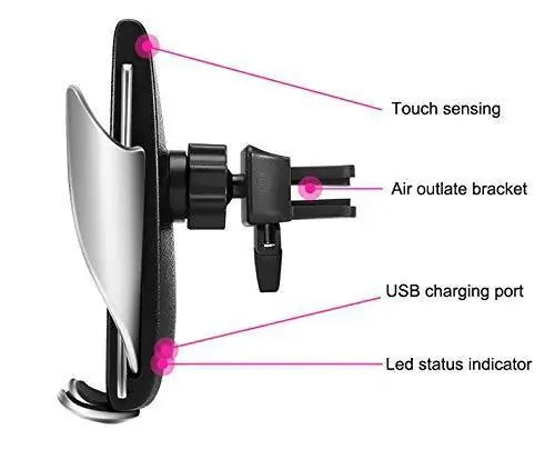Wireless Sensor Car Phone Holder & Charger