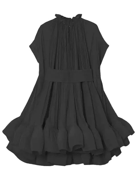 Robes mini unies asymétriques pour femmes