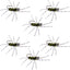 Premium Barbless Pat's Barred Rubber Legs Tungsten Bead Jigged Nymphs - Black/Olive - Set of 6 Size 6 Flies - Korvel