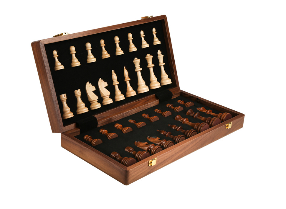 International Chess High end Solid Wood Set Large Children's Wooden Folding Chess Board Special for Western Chess Competition - Korvel