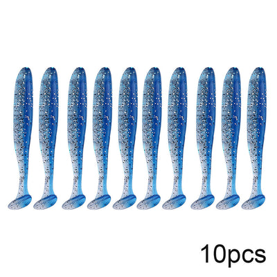 QXO 10pcs/Lot Soft Lures Silicone Bait 7cm 2g Goods For Fishing Sea Fishing Pva Swimbait Wobblers Artificial Tackle - Korvel