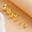 Ingemark 6Pcs Punk Irregular Hollow Metal Cuff Rings Set for Women