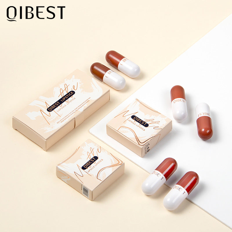 QIBEST Mini Capsule Velvet Matte Lipstick Set
