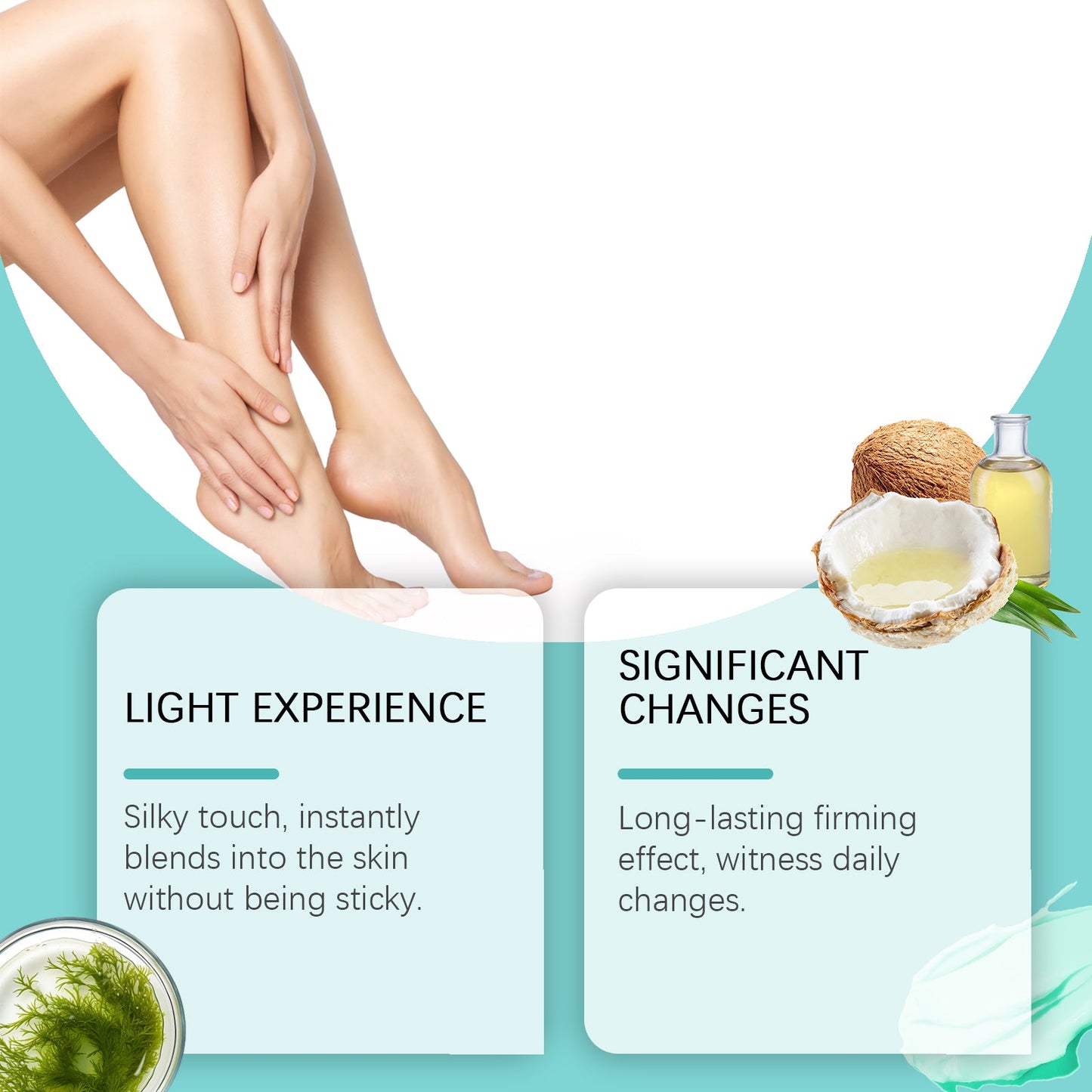 Leg Care Cream Nourishes Leg Skin Daily With Light, Non-Sticky Massage Moisturizing Cream - Korvel