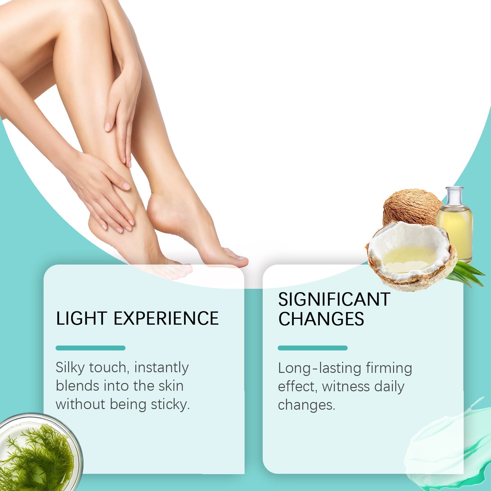 Leg Care Cream Nourishes Leg Skin Daily With Light, Non-Sticky Massage Moisturizing Cream - Korvel