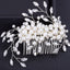 Handmade pearl flower inlaid with diamonds full of diamond comb comb - Korvel