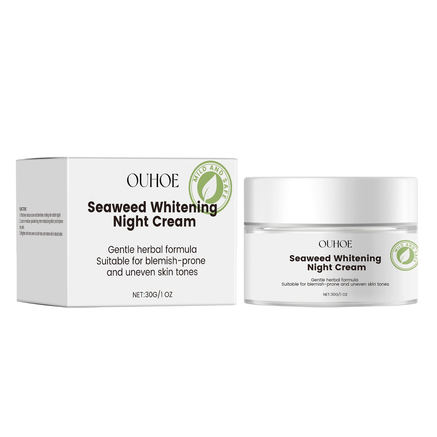 Seaweed Nourishing Night Cream, Nourishing And Moisturizing Facial Night Care Skin Moisturizing And Moisturizing Seaweed Night Cream - Korvel