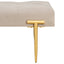 48'' Modern Ottoman Bench Velvet Bench Upholstered Footrest With Gold Metal Legs And Padded Seat For Bedroom Living Room - Korvel