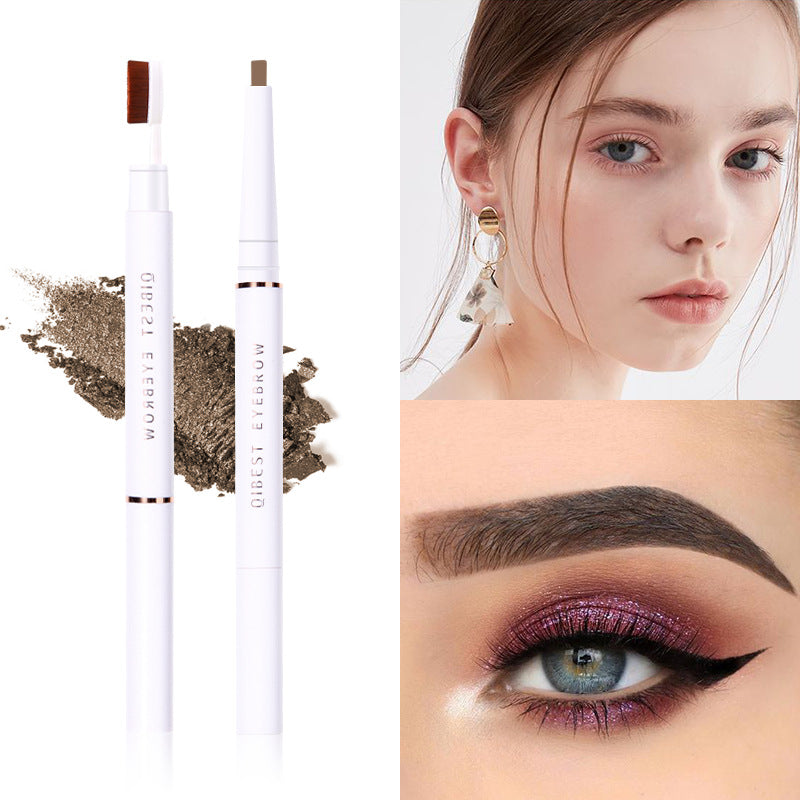 Lápiz de Cejas Doble Cabeza QIBEST - Impermeable y de Larga Duración
