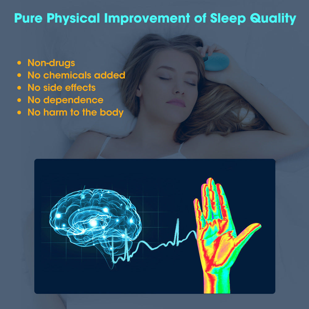 Microcurrent Pulse massage Stimulation Hypnosis Sleep Aid Insomnia Device CES Relieve Mental Eliminate Anxiety Child Adult Relax - Korvel