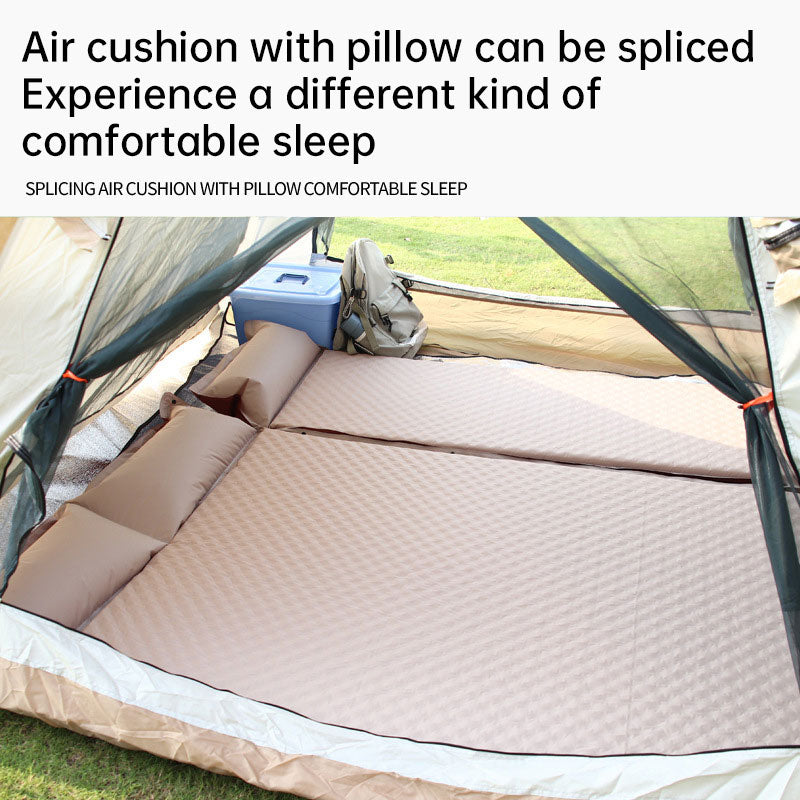 Product camouflage Can Be Spliced Self Inflating Cushion Air Mattress Camping Mat With Pillow - Korvel