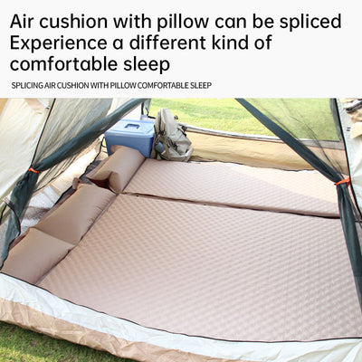Product camouflage Can Be Spliced Self Inflating Cushion Air Mattress Camping Mat With Pillow - Korvel