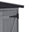 Abri de rangement en bois premium 5,3 pieds x 4,6 pieds avec toit étanche