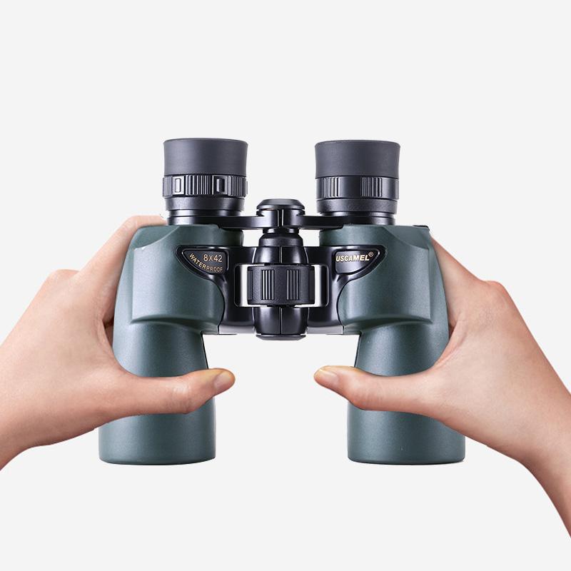 USCAMEL Binoculars 8x42 Professional Hunting Telescope Watching Birds Camping(Olive Green) - Korvel