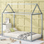 Metal House Shape Platform Bed - Twin Size