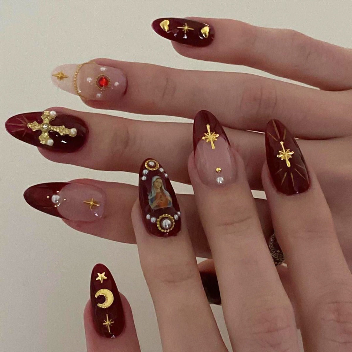 European and American popular manicure wearable nails cross flash diamond explosive wearable nails fake nails - Korvel