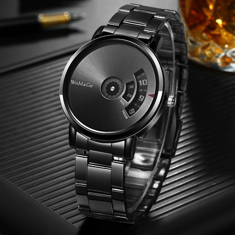 WoMaGe Fashion Watch Men Watches Stainless Steel Creative Men's Watches Male Wristwatch Luxury Mens Clock reloj mujer bayan saat - Korvel