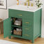 30-Inch Green Bathroom Vanity with Ceramic Sink