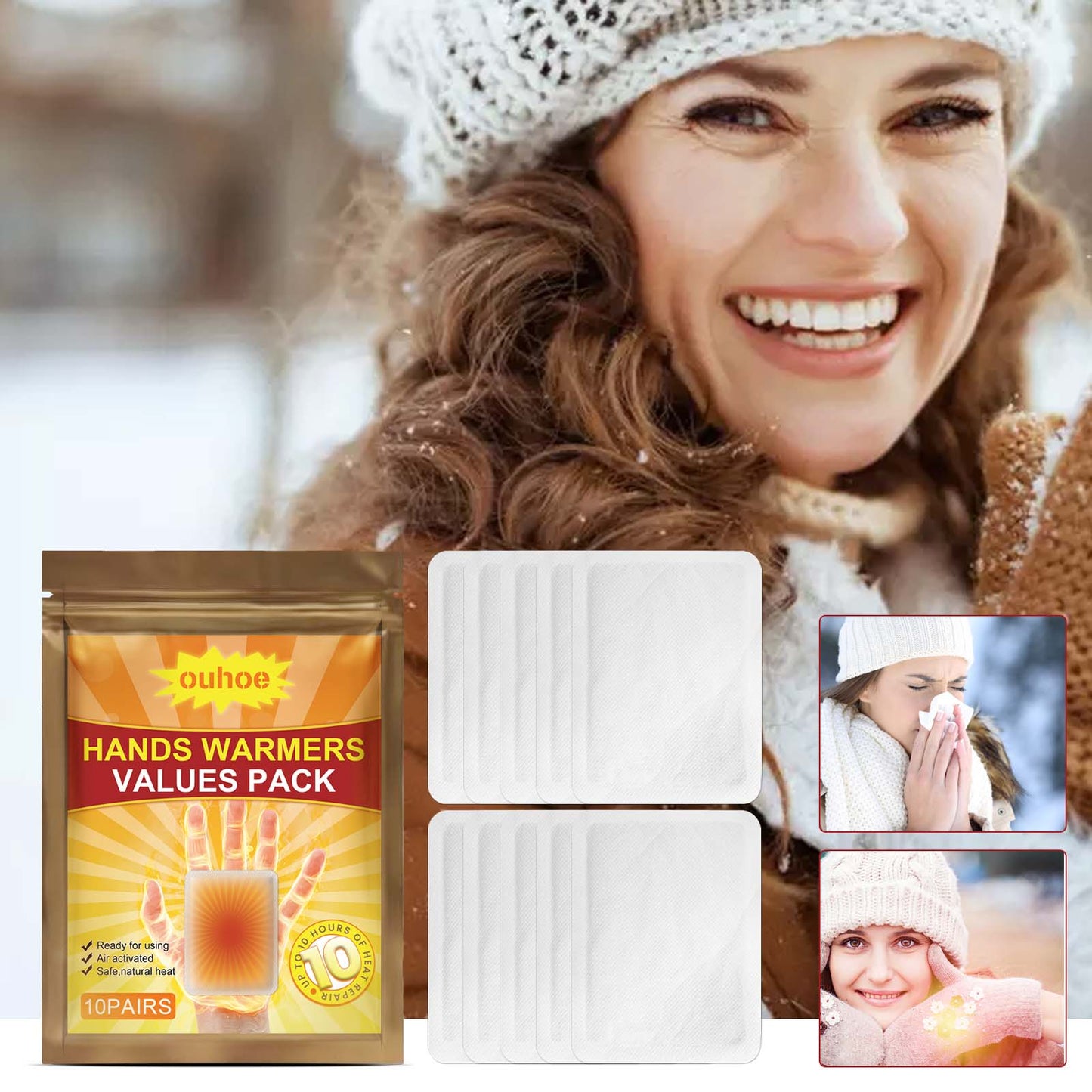 Hand Warmer Winter Home Self-Heating Warm Hand Portable Disposable Patch - Korvel