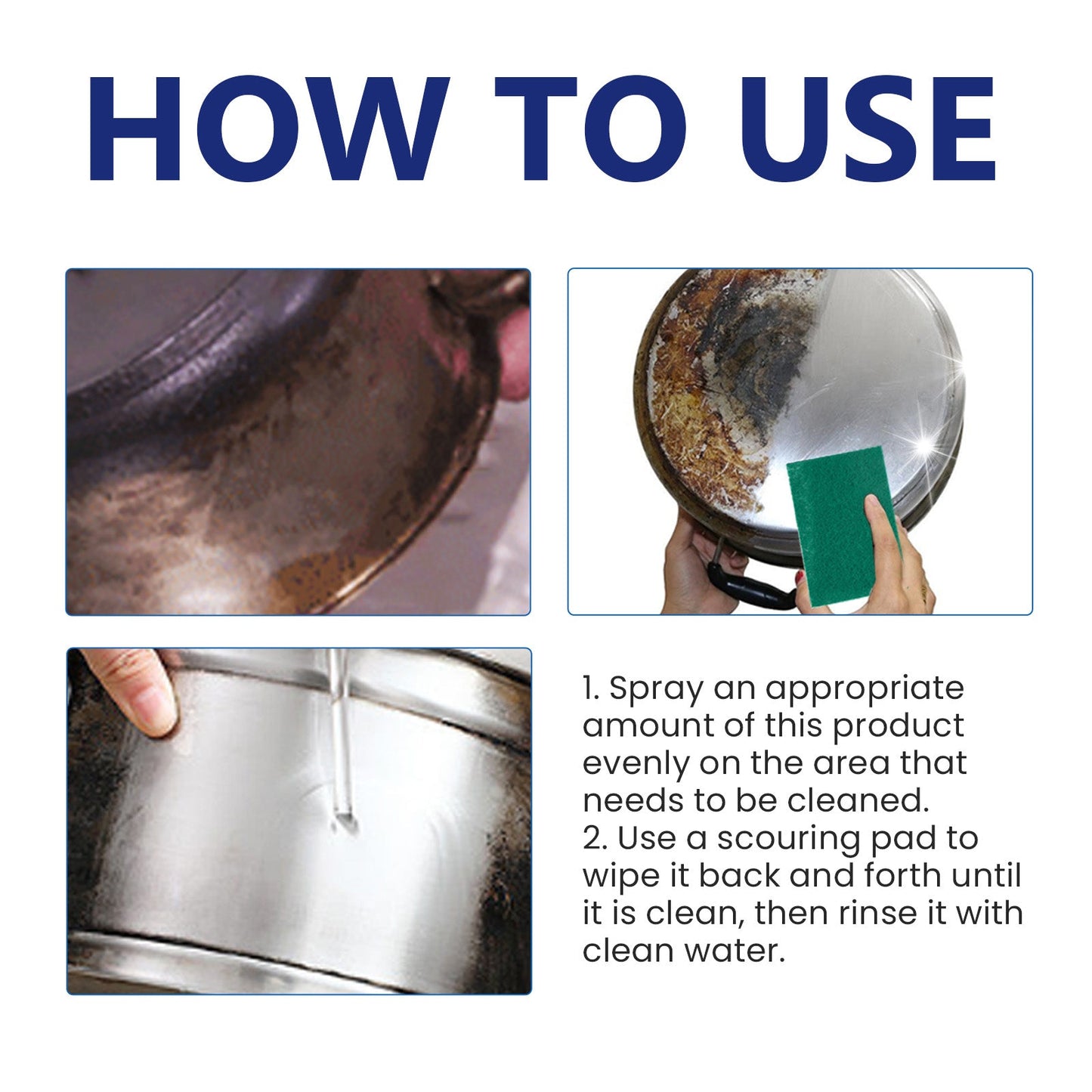Multi Purpose Cleaning System, Gentle Decontamination Multi-Surface Foam Cleaner For Kitchen Cooktop Cookware - Korvel