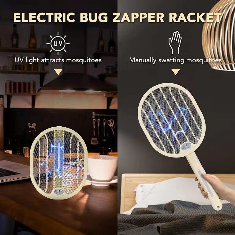 Foldable Electric Fly Swatter with Rotatable Handle