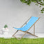 Beach Sling Patio Chair Set of 2,Wooden Folding Outdoor Chairs for Outside 3 Level Height Adjustable, Portable Reclining Beach C - Korvel