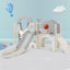 Toddler Slide and Swing Set 7 in 1, Kids Playground Climber Slide Playset with Basketball Hoop Freestanding  Combination - Korvel