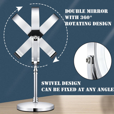 Dual-Sided 8" USB Rechargeable Vanity Makeup Mirror with Lights
