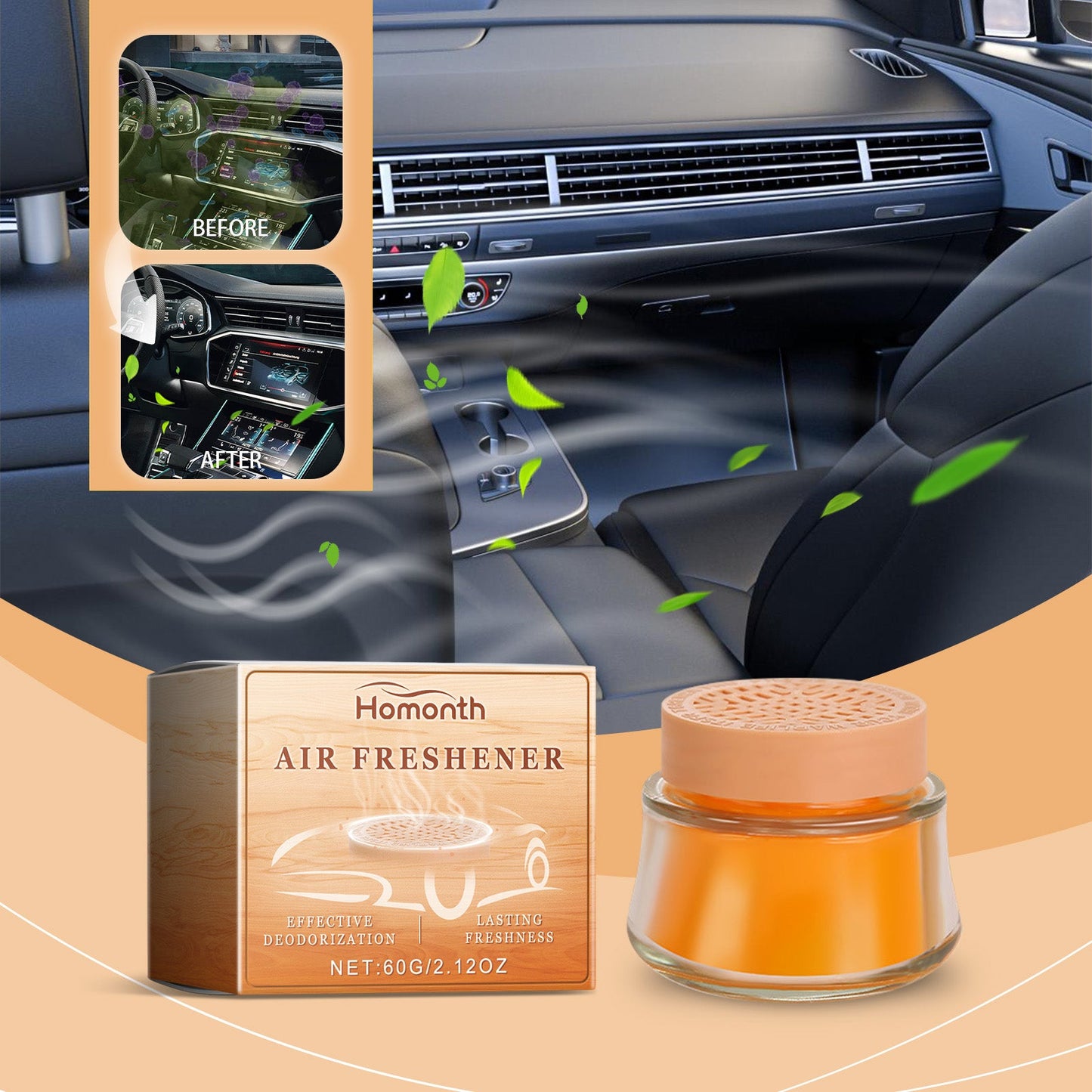 Cologne Car Solid Balm for Freshening Your Vehicle