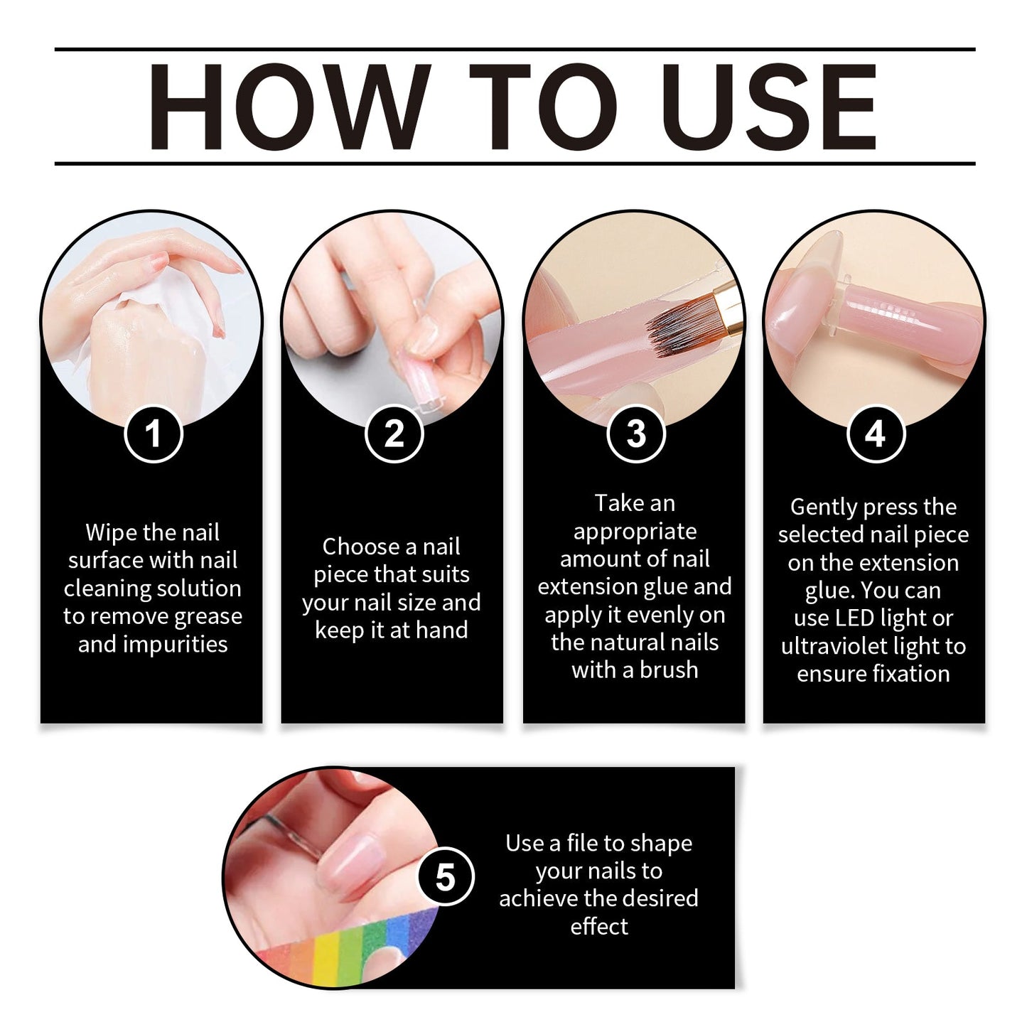 Crystal Extension Nail Set Nail Glue Simple Style Natural Three-Dimensional Modeling Nail Tool Set - Korvel