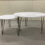 Ensemble de 2 tables basses rondes empilables de 27,56'' - Blanc