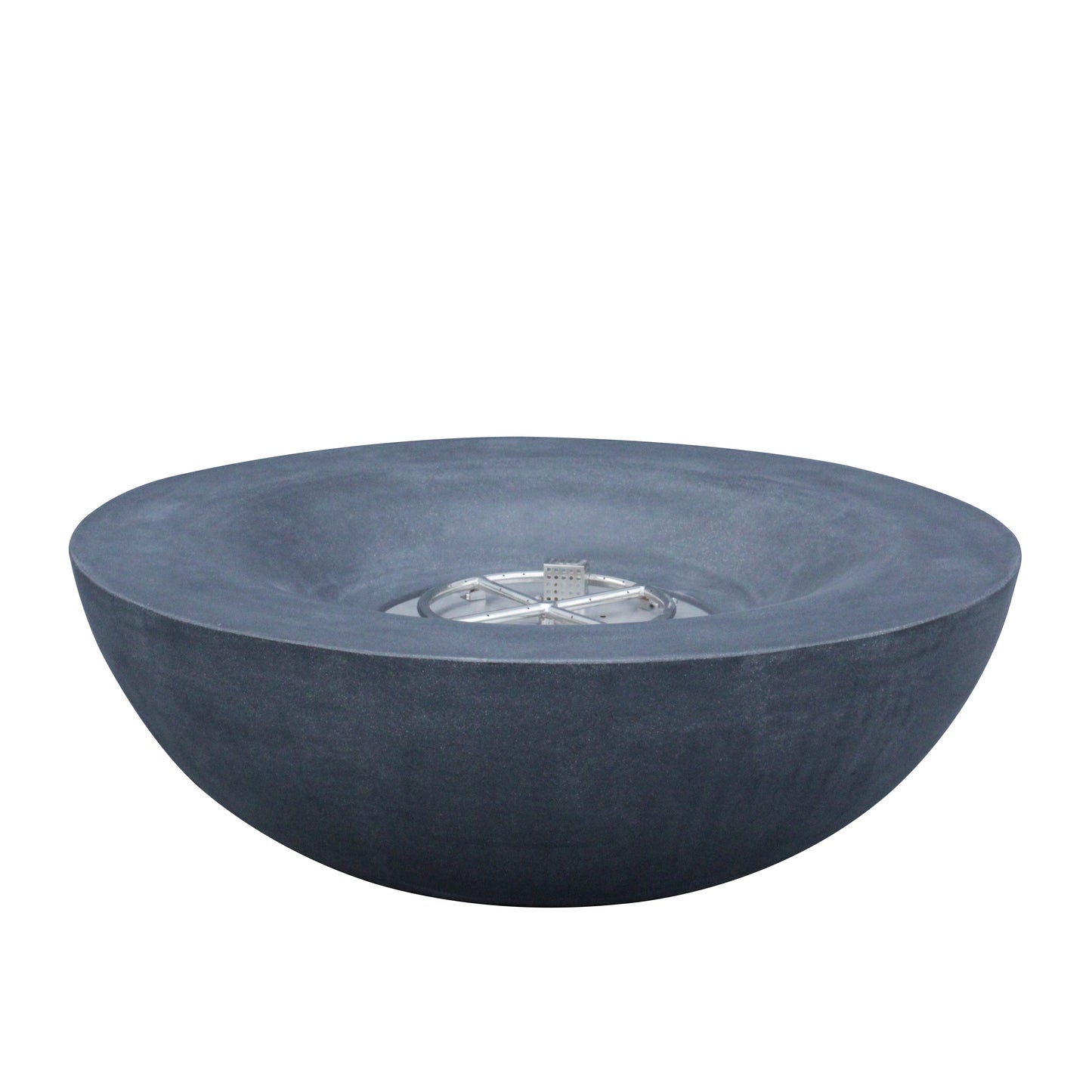 42 Inch Dark Gray Outdoor Concrete Propane Fire Pit Bowl