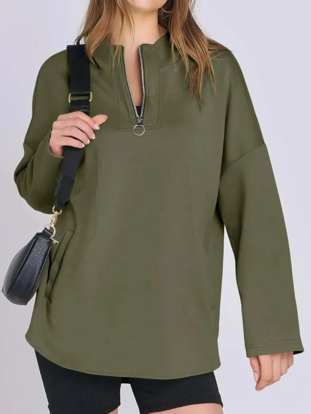 Quarter Zip Long Sleeve Hoodie - Korvel