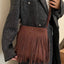 Suede Fringe Shoulder Bag - Stylish & Versatile