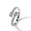 Fashionable Opening Bracelet Ins Style Diamond Set Interwoven Two Color Bracelet Personalized Hip Hop Men's Handpiece - Korvel