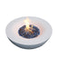42 Inch Outdoor Concrete Propane gas Fire Pit bowl in Antique white color - Korvel