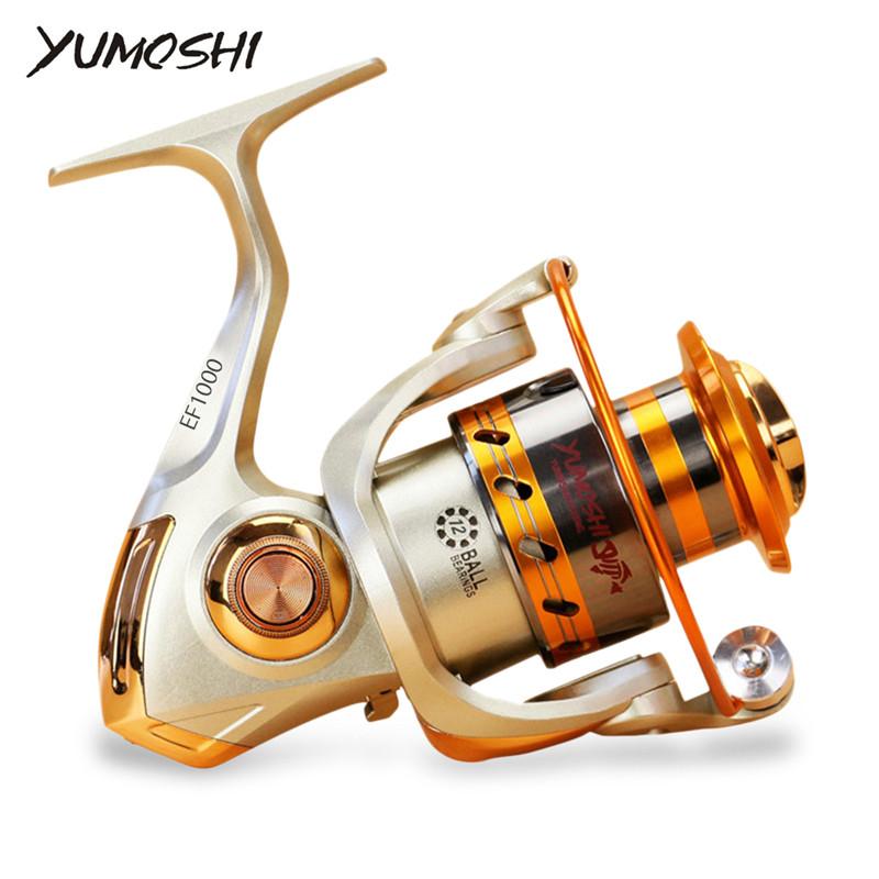 Yumoshi EF1000-7000 12BB 5.2:1 Metal Spinning Fishing Reels Fly Wheel For Fresh/ Salt Water - Korvel