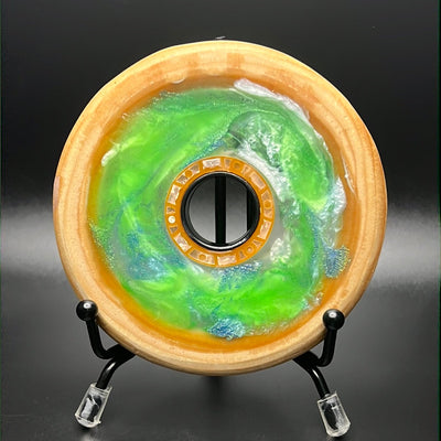 Custom Glow Resin Mini with Wooden Rim