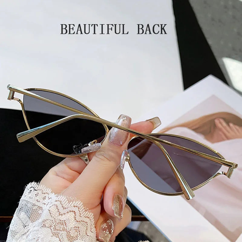 Lunettes de soleil tendance en forme de chat pour femmes - Style vintage de luxe