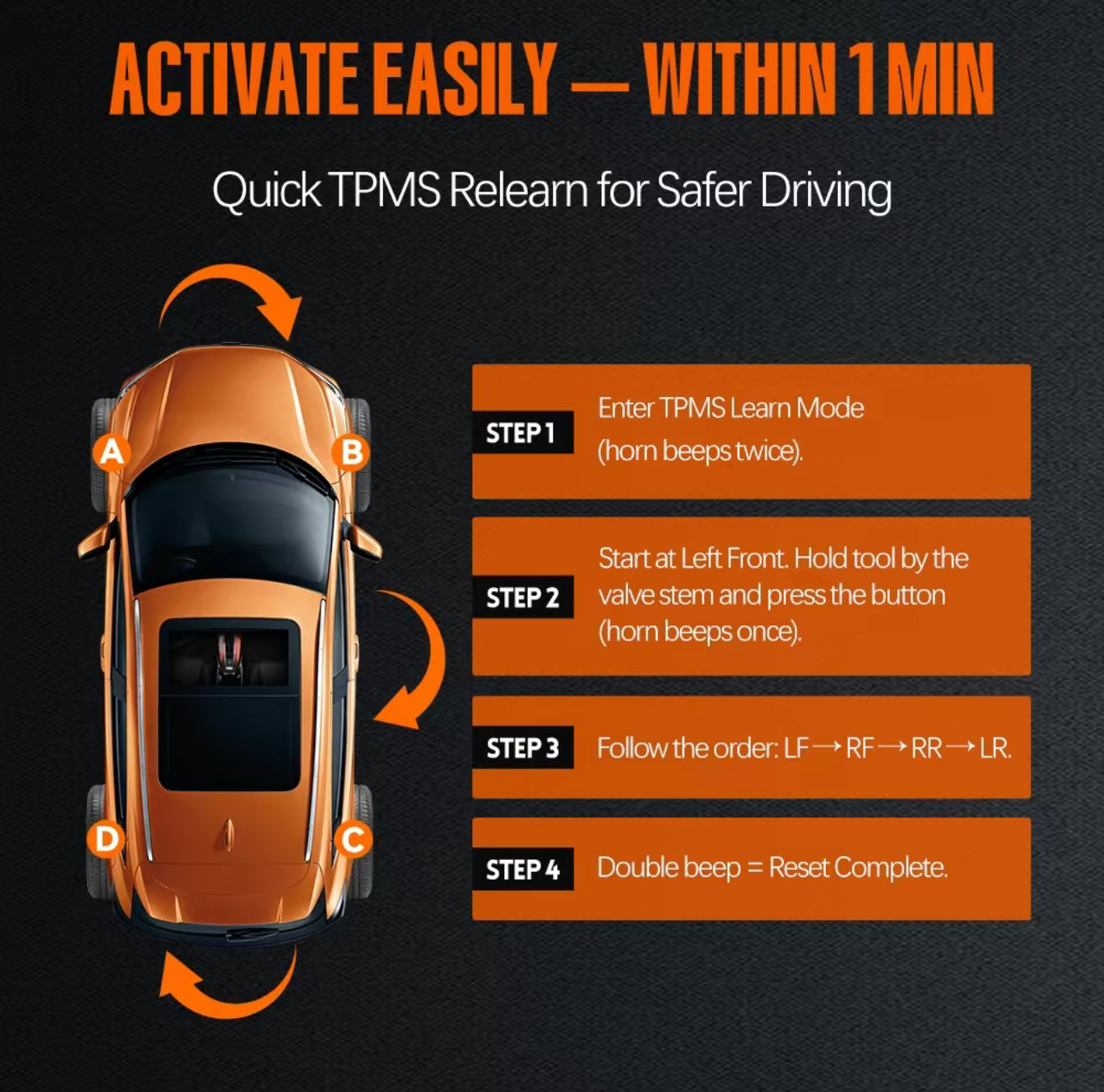Herramienta de Activación AutoTPMS para Vehículos GM