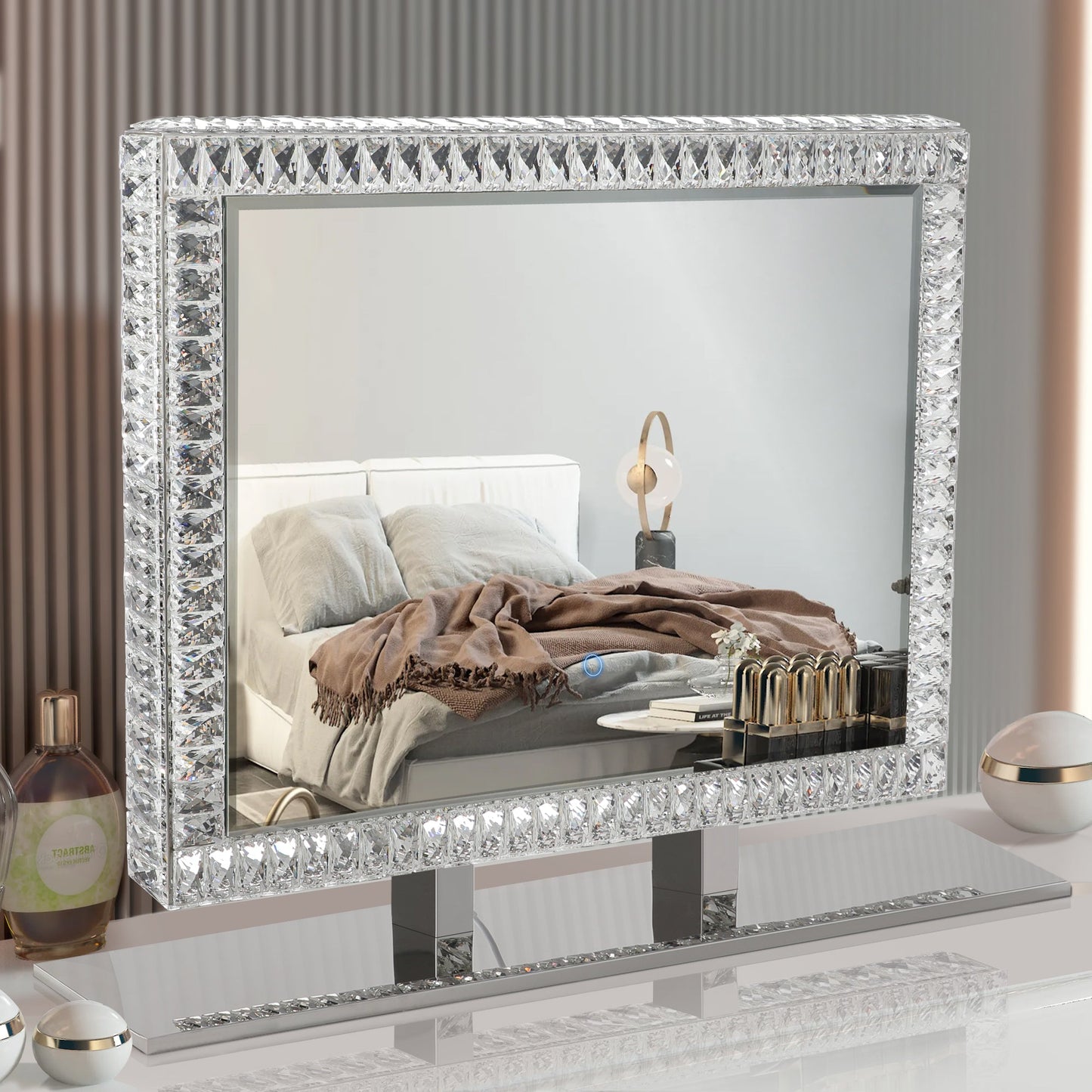 Lumière de miroir en cristal LED avec fonctionnalité dimmable