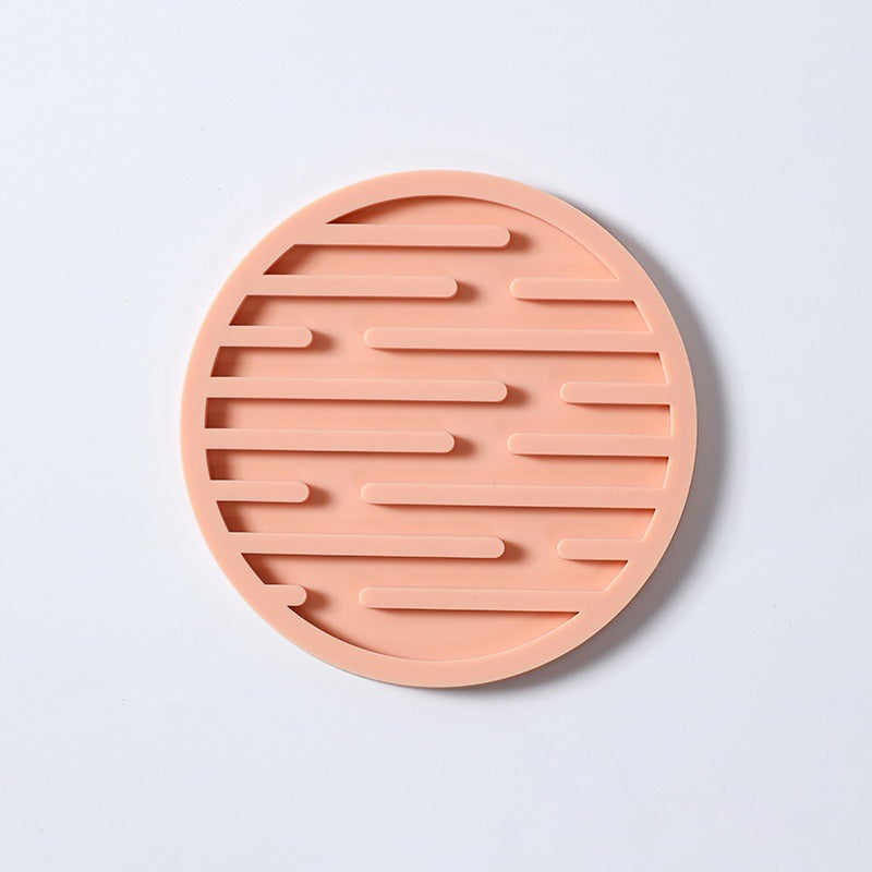 Hot selling silicone cup pad, circular and thickened 10CM drainage pad, heat insulation and anti slip tea cup pad - Korvel