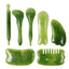 Set de Rodillo Facial de Jade Natural y Masajeador Gua Sha